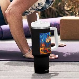 Racing Car Starry Night Las Vegas Race Day Tumbler With Handle TS14 Print Your Wear