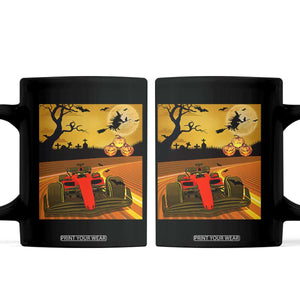 Vintage Race Car Halloween Pumpkin Retro Racing Coffee Mug TS14 Black Print Your Wear