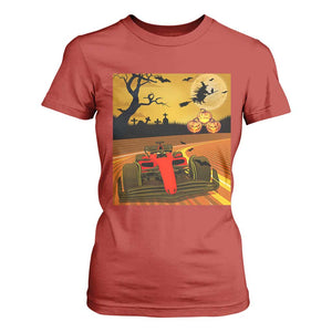 Vintage Race Car Halloween Pumpkin Retro Racing T Shirt For Women TS14 Red Print Your Wear
