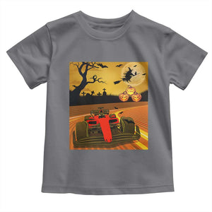 Vintage Race Car Halloween Pumpkin Retro Racing Toddler T Shirt TS14 Charcoal Print Your Wear