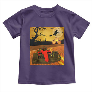 Vintage Race Car Halloween Pumpkin Retro Racing Toddler T Shirt TS14 Purple Print Your Wear