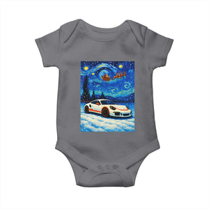 Racing Sports Car Baby Onesie Porsche 911 Starry Night Racing Silhouette TS14 Charcoal Print Your Wear