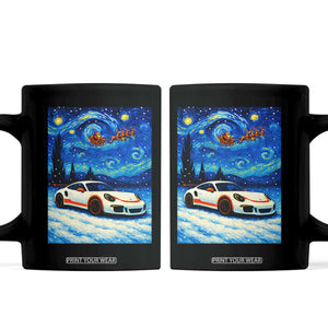 Racing Sports Car Coffee Mug Porsche 911 Starry Night Racing Silhouette TS14 Black Print Your Wear