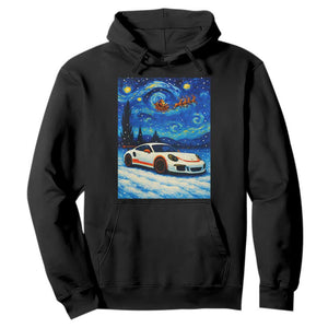 Racing Sports Car Hoodie Starry Night Racing Silhouette TS14 Black Print Your Wear