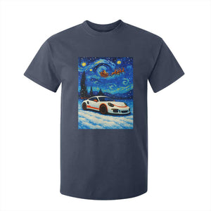 Racing Sports Car T Shirt For Kid Porsche 911 Starry Night Racing Silhouette TS14 Navy Print Your Wear