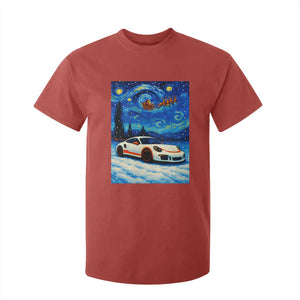 Racing Sports Car T Shirt For Kid Porsche 911 Starry Night Racing Silhouette TS14 Red Print Your Wear