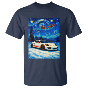 Racing Sports Car T Shirt Starry Night Racing Silhouette TS14 Navy Print Your Wear