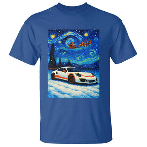 Racing Sports Car T Shirt Starry Night Racing Silhouette TS14 Royal Blue Print Your Wear