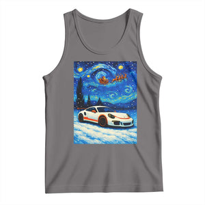 Racing Sports Car Tank Top Starry Night Racing Silhouette TS14 Deep Heather Print Your Wear
