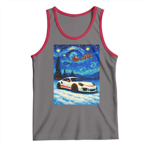 Racing Sports Car Tank Top Porsche 911 Starry Night Racing Silhouette TS14 Deep Heather Red Print Your Wear