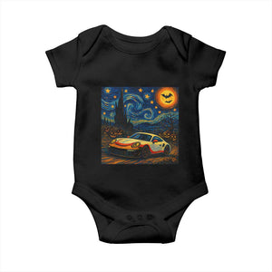 Racing Sports Baby Onesie Starry Night 911 Silhouette Halloween TS14 Black Print Your Wear