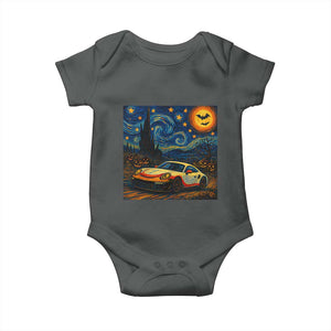Racing Sports Baby Onesie Starry Night 911 Silhouette Halloween TS14 Dark Heather Print Your Wear