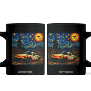 Racing Sports Coffee Mug Starry Night 911 Silhouette Halloween TS14 Black Print Your Wear