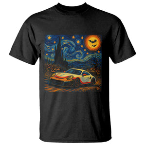 Racing Sports T Shirt Starry Night 911 Silhouette Halloween TS14 Black Print Your Wear
