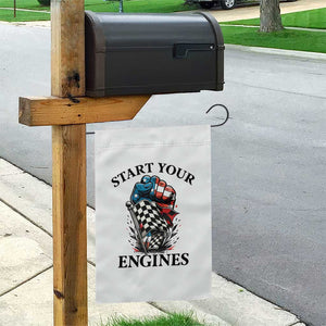 Checkered American Flag Racing Garden Flag Start Your Engines Race Car TS14 Print Your Wear