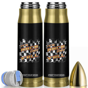 Racing Checkered Flag Bullet Tumbler It Is Race Day Y'all Dirt Track TS14 Black Print Your Wear