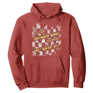 Racing Checkered Flag Hoodie It Is Race Day Y'all Dirt Track TS14 Red Print Your Wear