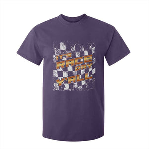 Racing Checkered Flag T Shirt For Kid It Is Race Day Y'all Dirt Track TS14 Purple Print Your Wear