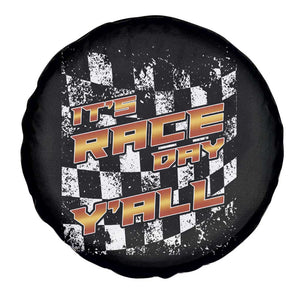 Racing Checkered Flag Spare Tire Cover It Is Race Day Y'all Dirt Track TS14 Print Your Wear