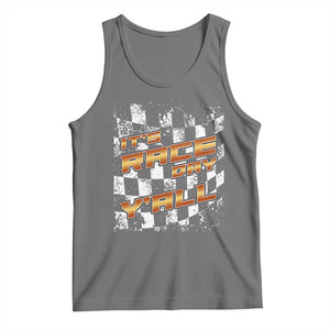 Racing Checkered Flag Tank Top It Is Race Day Y'all Dirt Track TS14 Black Heather Print Your Wear