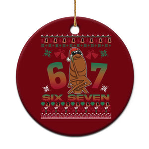 67 Six Seven Xmas Ceramic Ornament Marcus The Worm Robert Meme TS14 1pc Red Print Your Wear
