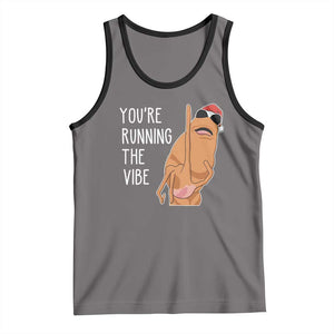 Marcus The Worm Robert Meme Christmas Tank Top You Are Running The Vibe TS14 Deep Heather Black Print Your Wear