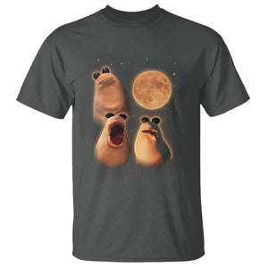 Marcus The Worm Meme T Shirt Funny Howling At Moon TS14 Dark Heather Print Your Wear