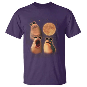 Marcus The Worm Meme T Shirt Funny Howling At Moon TS14 Purple Print Your Wear