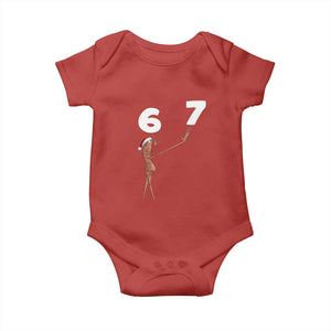67 Six Seven Christmas Baby Onesie Marcus The Worm Meme TS14 Red Print Your Wear