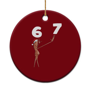 67 Six Seven Xmas Ceramic Ornament Marcus The Worm Meme TS14 1pc Red Print Your Wear