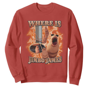 Marcus The Worm Meme Sweatshirt Where Is Jimbo James TS14 Red Print Your Wear