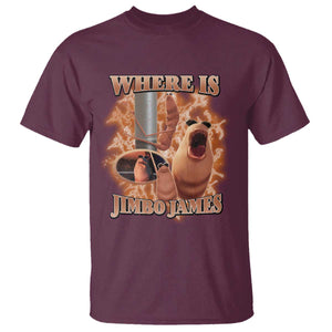 Marcus The Worm Meme T Shirt Where Is Jimbo James TS14 Maroon Print Your Wear