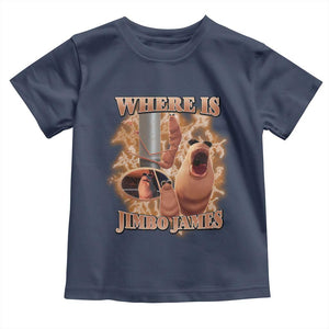Marcus The Worm Meme Toddler T Shirt Where Is Jimbo James TS14 Navy Print Your Wear