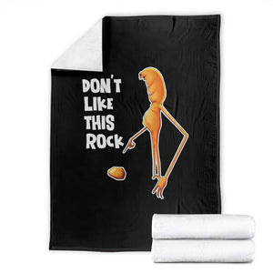 Marcus The Worm Meme Throw Blanket Do Not Like This Rock TS14 Black Print Your Wear