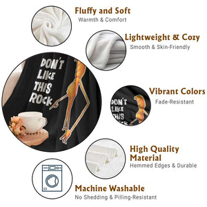 Marcus The Worm Meme Throw Blanket Do Not Like This Rock TS14 Print Your Wear