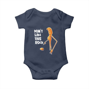 Marcus The Worm Meme Baby Onesie Do Not Like This Rock TS14 Navy Print Your Wear