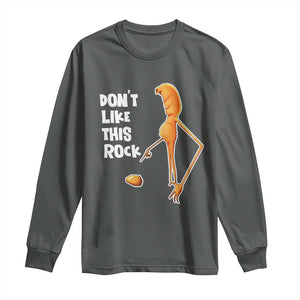 Marcus The Worm Meme Long Sleeve Shirt Do Not Like This Rock TS14 Dark Heather Print Your Wear