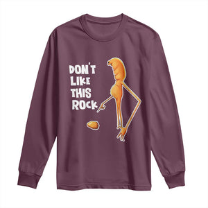 Marcus The Worm Meme Long Sleeve Shirt Do Not Like This Rock TS14 Maroon Print Your Wear