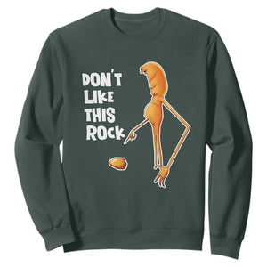 Marcus The Worm Meme Sweatshirt Do Not Like This Rock TS14 Dark Forest Green Print Your Wear
