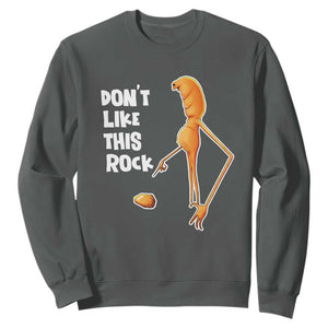 Marcus The Worm Meme Sweatshirt Do Not Like This Rock TS14 Dark Heather Print Your Wear