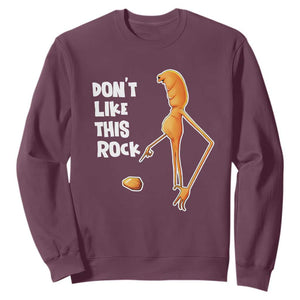 Marcus The Worm Meme Sweatshirt Do Not Like This Rock TS14 Maroon Print Your Wear