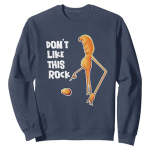 Marcus The Worm Meme Sweatshirt Do Not Like This Rock TS14 Navy Print Your Wear