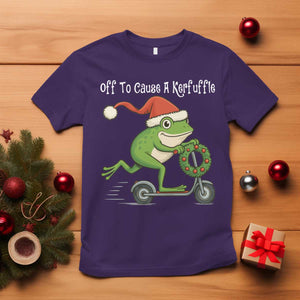 Off To Cause A Kerfuffle T Shirt Funny Frog Christmas TS14 Purple Print Your Wear