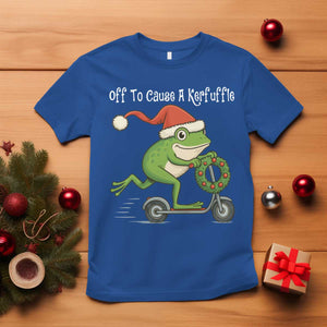 Off To Cause A Kerfuffle T Shirt Funny Frog Christmas TS14 Royal Blue Print Your Wear