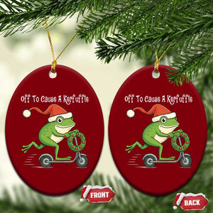 Off To Cause A Kerfuffle Ceramic Ornament Funny Frog Christmas TS14 Print Your Wear