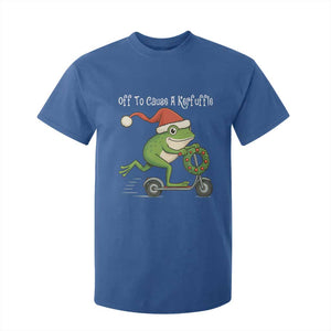 Off To Cause A Kerfuffle T Shirt For Kid Funny Frog Christmas TS14 Royal Blue Print Your Wear