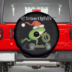 Off To Cause A Kerfuffle Spare Tire Cover Funny Frog Christmas TS14 Black Print Your Wear