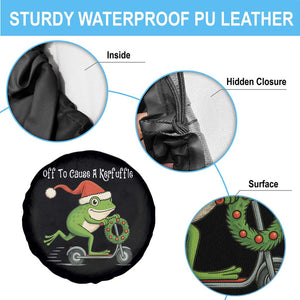 Off To Cause A Kerfuffle Spare Tire Cover Funny Frog Christmas TS14 Print Your Wear