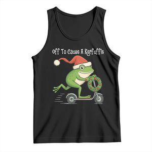 Off To Cause A Kerfuffle Tank Top Funny Frog Christmas TS14 Black Print Your Wear