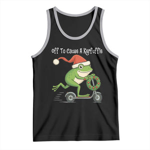 Off To Cause A Kerfuffle Tank Top Funny Frog Christmas TS14 Black Athletic Heather Print Your Wear